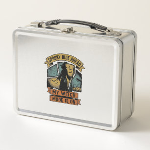 Witch Halloween Shirt Funny Vintage Witch Design_1 Metal Lunch Box