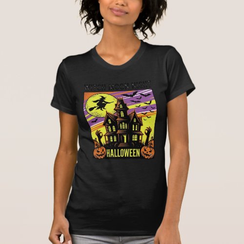Witch Halloween Shirt Vintage Haunted House Night_