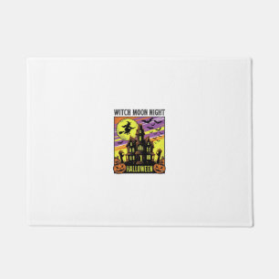Witch Halloween Shirt Vintage Haunted House Night_ Doormat