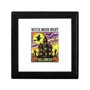 Witch Halloween Shirt Vintage Haunted House Night_ Gift Box