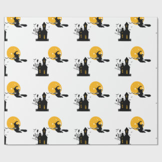 witch halloween wrapping paper