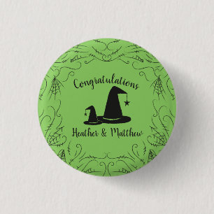 Witch Hat Baby Shower Halloween Button