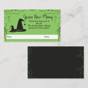 Witch Hat Baby Shower Halloween Enclosure Card