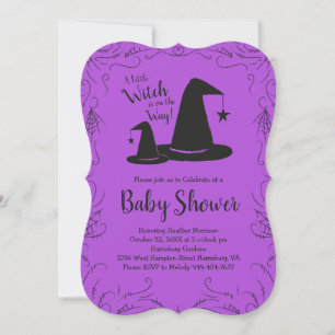 Witch Hat Baby Shower Halloween Invitation