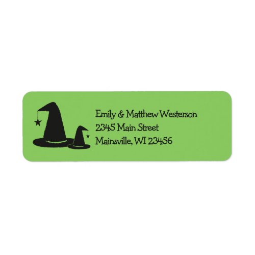 Witch Hat Baby Shower Halloween Label