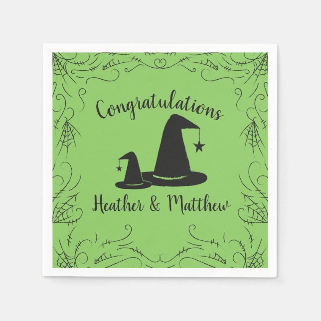 Witch Hat Baby Shower Halloween Napkins (Front)
