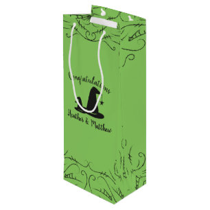 Witch Hat Baby Shower Halloween Wine Gift Bag