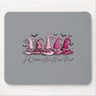 Witch Hat Breast Cancer Halloween Mouse Pad