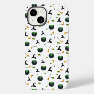 Witch Hat Broom Caldron Halloween Pattern Case-Mate iPhone 14 Case