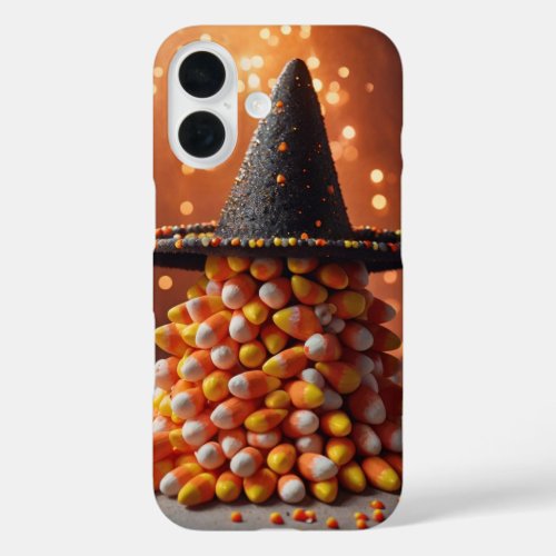 Witch Hat &amp; Candy Corn iPhone 16 Case