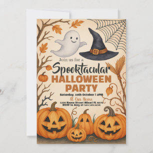 Witch Hat & Cauldron Invitation