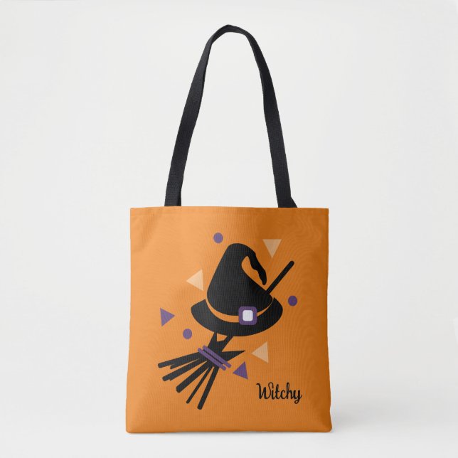 Witch Hat Confetti Witchy Tote Bag (Front)