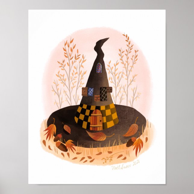 Witch Hat Cottage Art Print (Front)