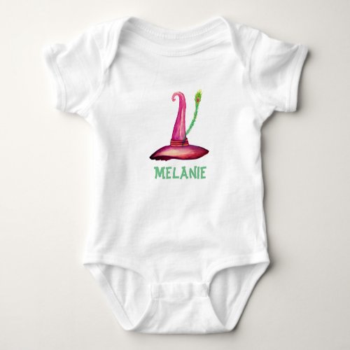 Witch Hat Custom Name T_shirt Baby Bodysuit