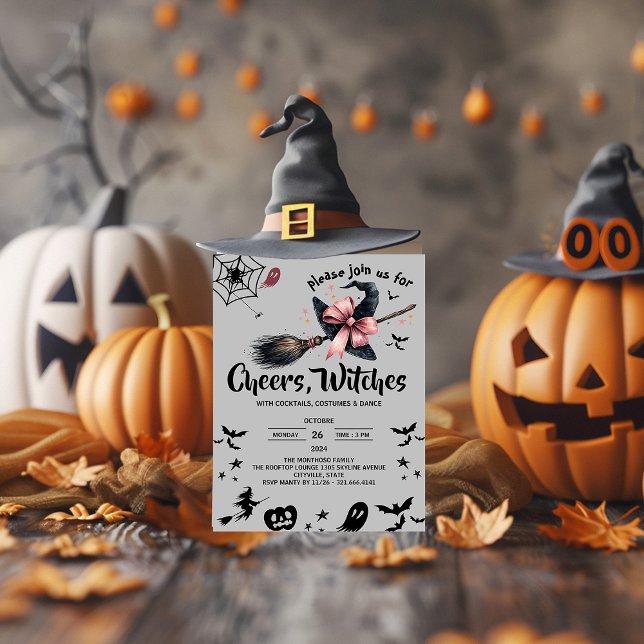 Witch Hat Custome  Adult Halloween Party  Invitation (Creator Uploaded)