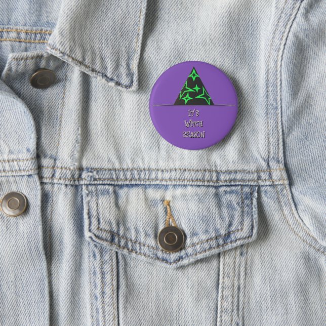 Witch Hat Halloween Button (In Situ)