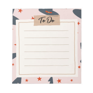 Witch Hat Halloween Pattern To Do list Notepad
