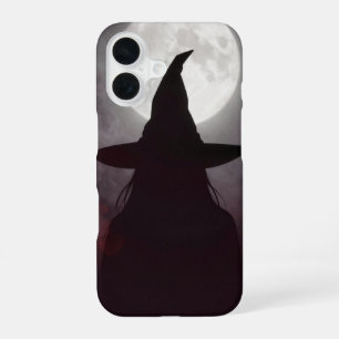 Witch Hat Silhouette Full Moon Case