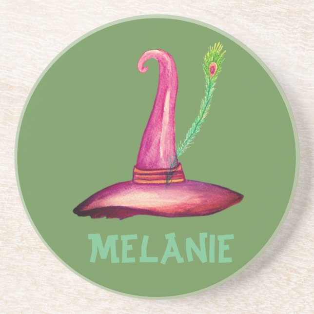 Witch Hat Special Personalized  Coasters (Front)