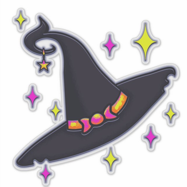 Witch Hat Sticker (Front)