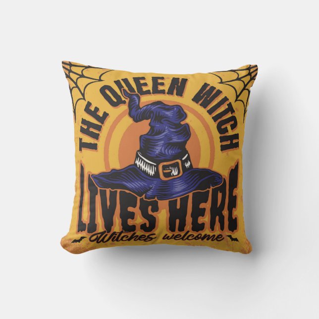Witch hat  throw pillow (Front)