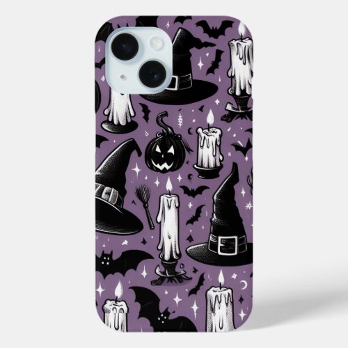 Witch Hats  Bats iPhone 15 Case