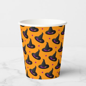 witch hats halloween pattern paper cup