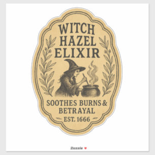 Witch Hazel Elixir - Halloween Apothecary Label