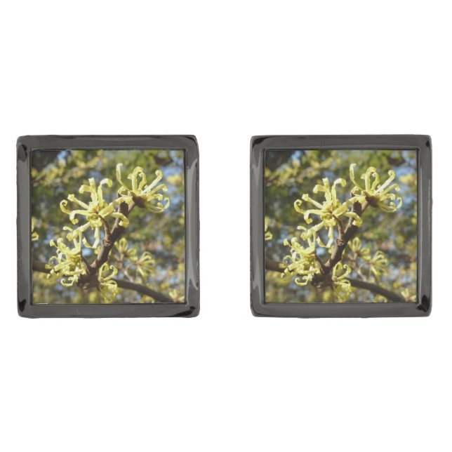 Witch Hazel Flowers Cufflinks (Front)