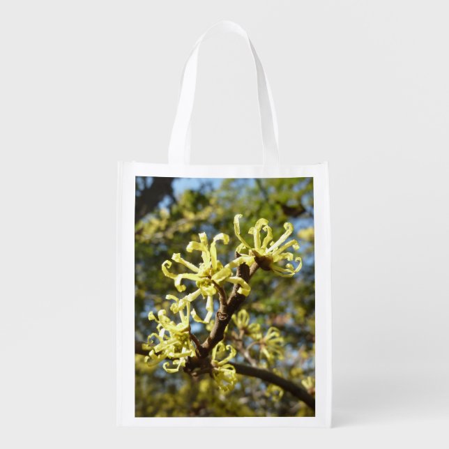 Witch Hazel Flowers Grocery Bag (Front)