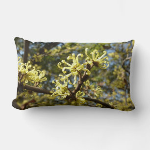 Witch Hazel Flowers Lumbar Pillow