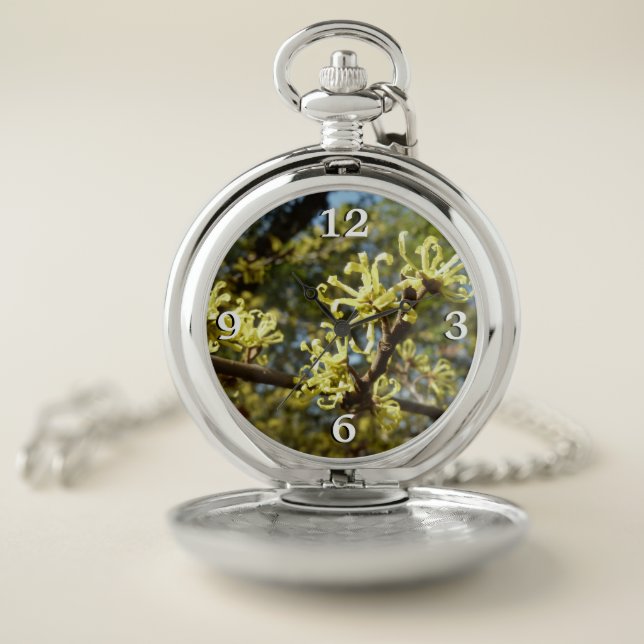 Witch Hazel Flowers Pocket Watch (Inside)