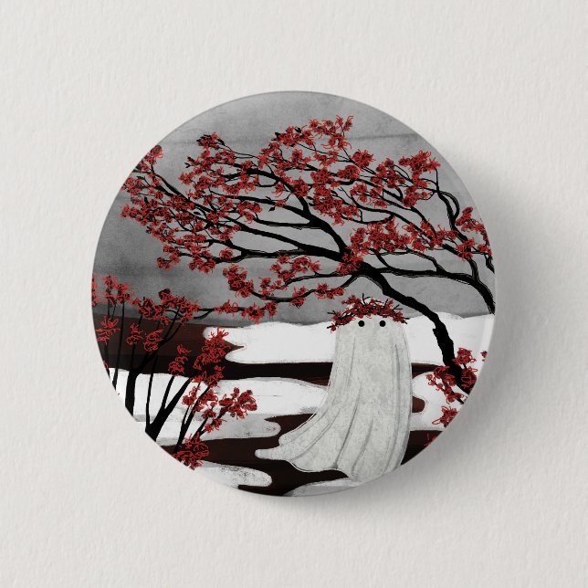 Witch Hazel Ghost Button (Front)