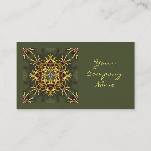 Customizable Witch Hazel pattern business card