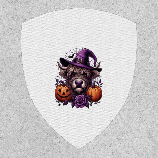 Witch Highland Halloween Cow Patch (Front)