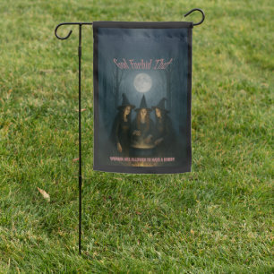 Witch Hobby Moonlit Cauldron Garden Flag