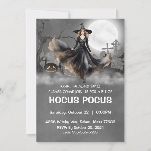 Witch Hocus Pocus Invitation