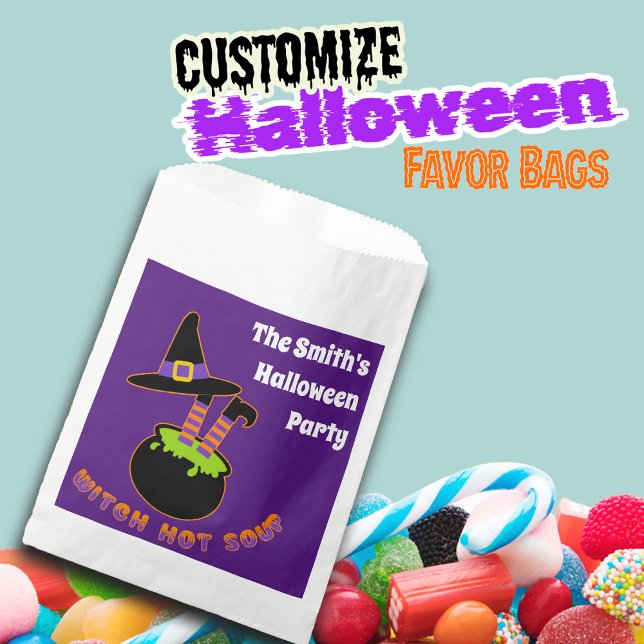 Witch Hot Soup Funny Halloween Custom Name Favor Bag (Creator Uploaded)