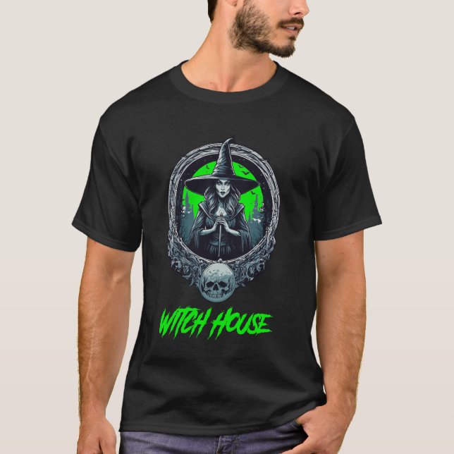Witch House Green Witch Logo Vintage  T-Shirt (Front)