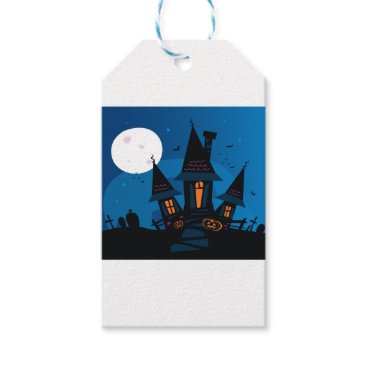 Witch house with Pumpkin heads / HALLOWEEN THEME Gift Tags Witch house with Pumpkin heads / HALLOWEEN THEME Gift Tags