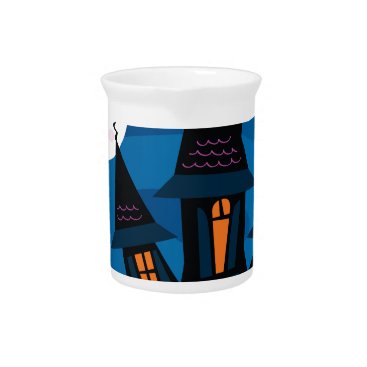 Witch house with Pumpkin heads / HALLOWEEN THEME Pitcher Witch house with Pumpkin heads / HALLOWEEN THEME Pitcher
