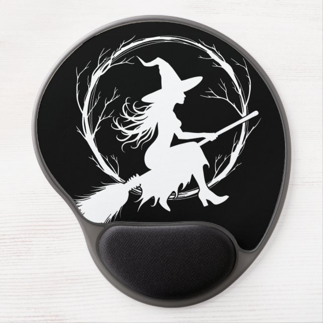 Witch in Flight Gel Mousepad (Front)