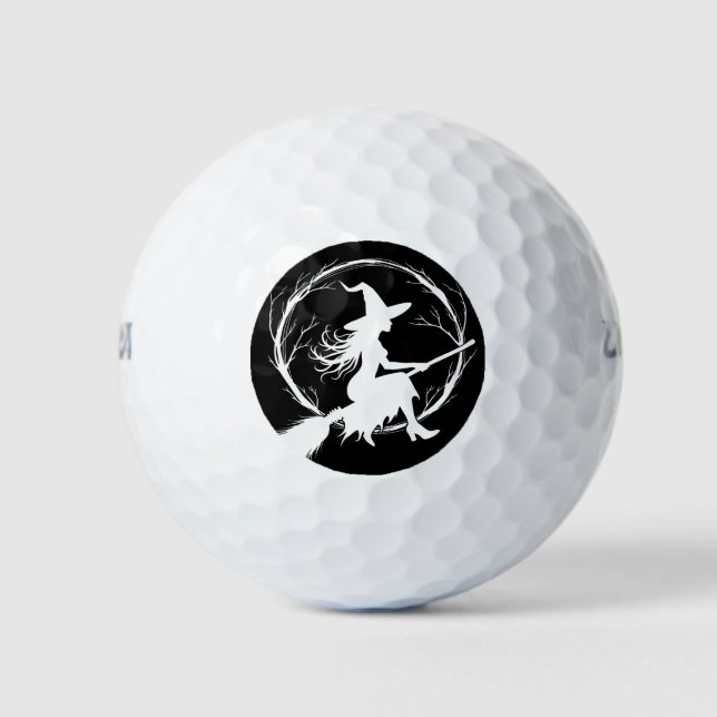 Witch in Flight Golf Balls (Front)