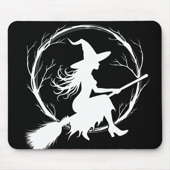 Witch in Flight Mousepad (Front)