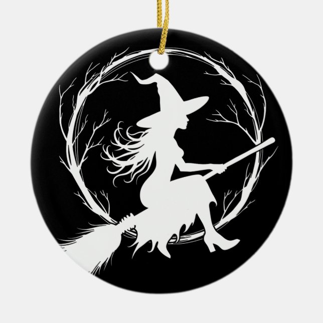 Witch in Flight Ornament (Front)