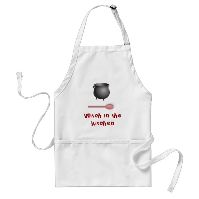 Witch in the kitchen adult apron (Front)