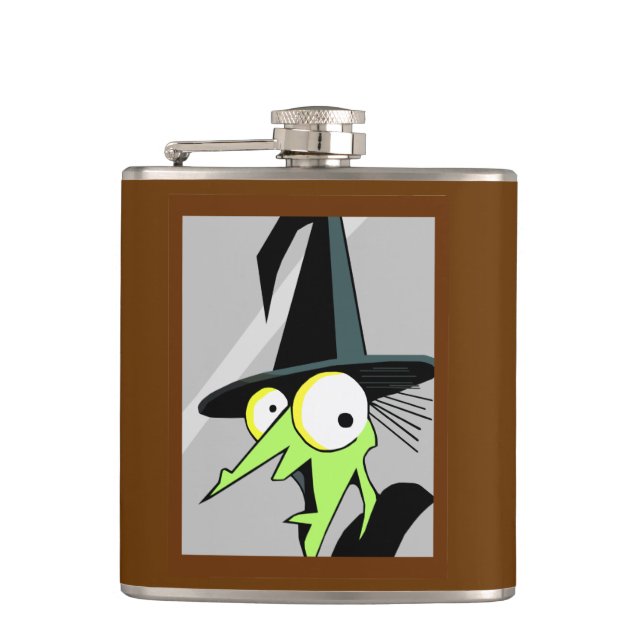 Witch In The Mirror Flask (Front)