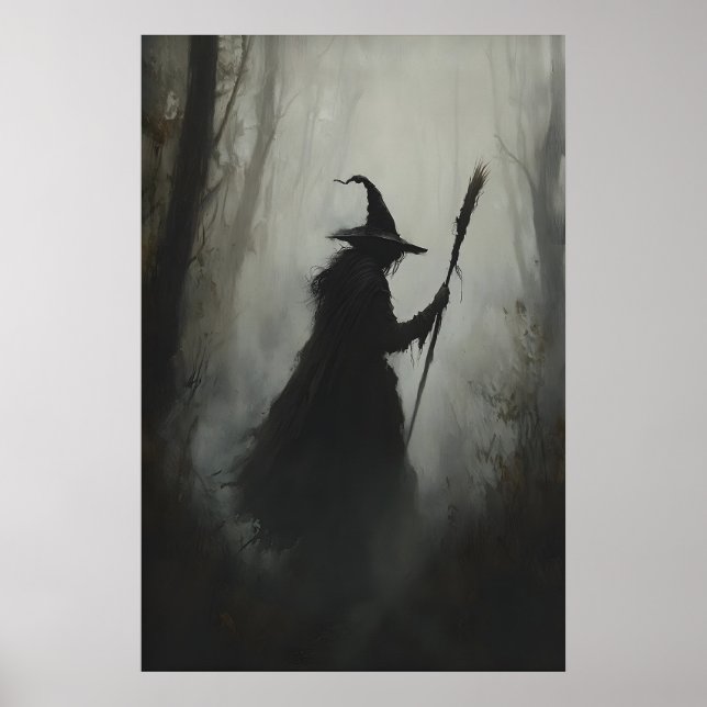Witch in the Woods Printable Enchanted Gothic Poster (Front)