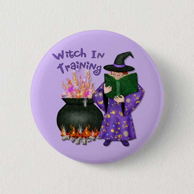 Witch in Training Pinback Button (Front)