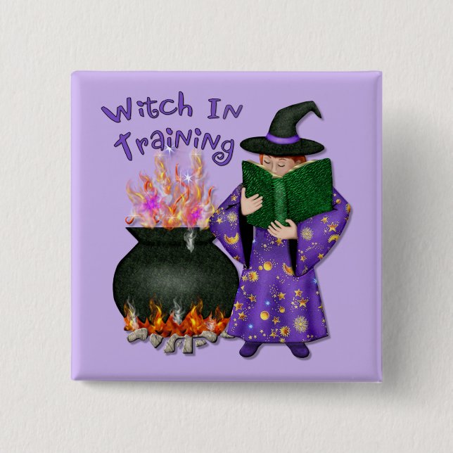 Witch in Training Pinback Button (Front)